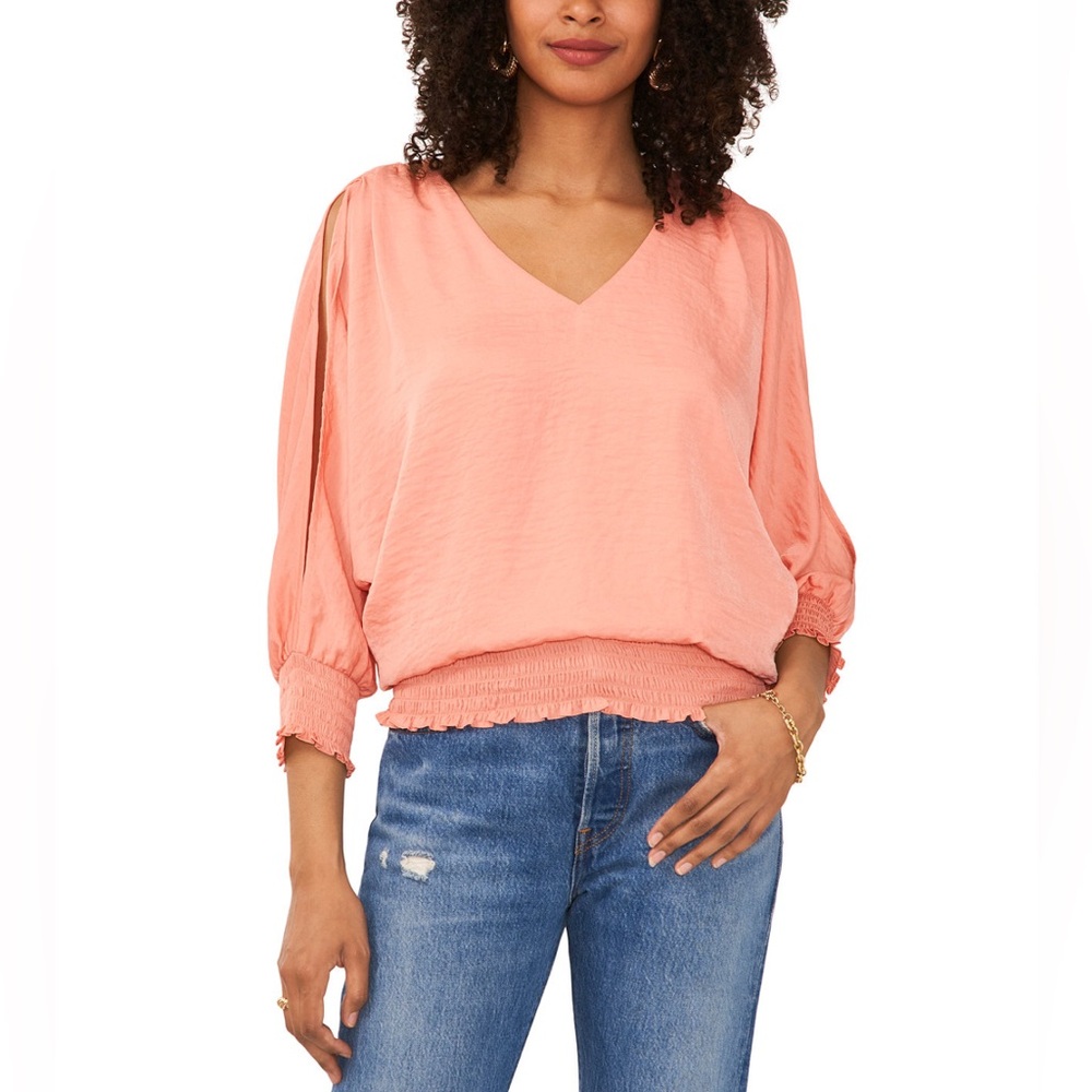 NWT Slit-Sleeve Blouson Top